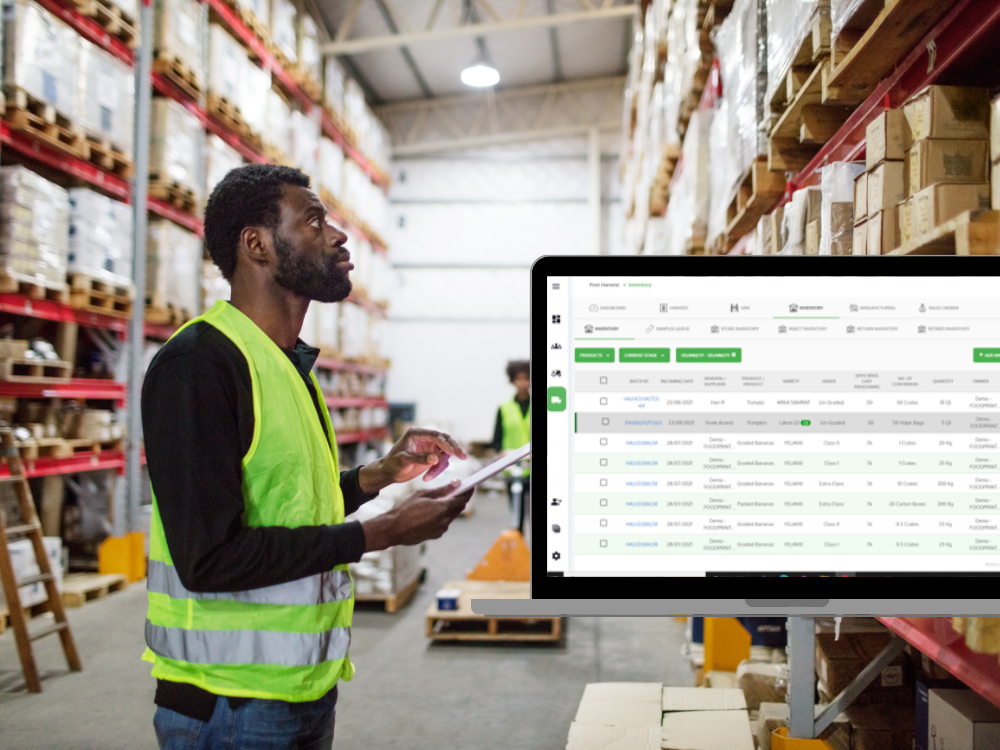 Post harvest management, inventory management, supply chain, food traceability